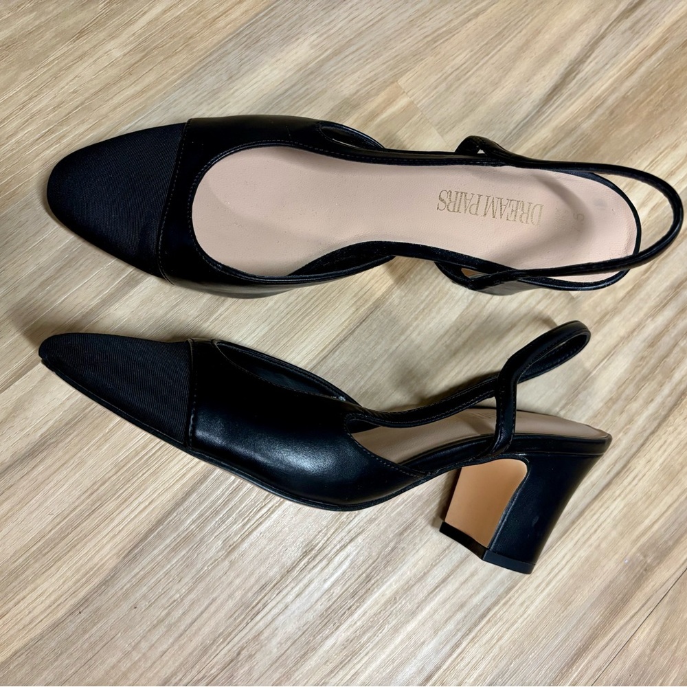 Dream Pairs Black Slingback Heels